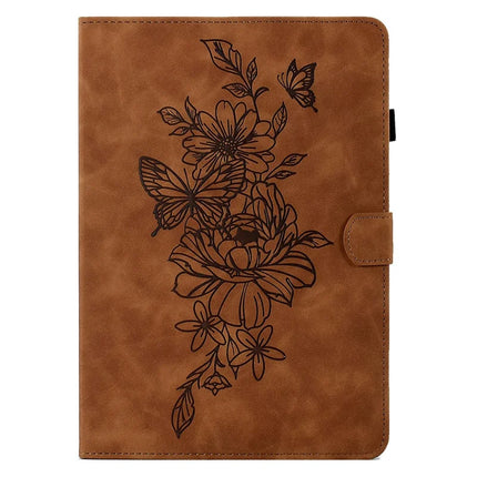 For Amazon Kindle Paperwhite (2024) Case Flower Butterfly Imprinted Card Slots Leather Cover