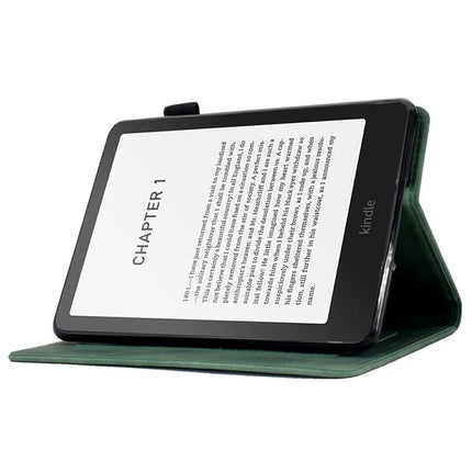 For Amazon Kindle Paperwhite (2024) Case Flower Butterfly Imprinted Card Slots Leather Cover