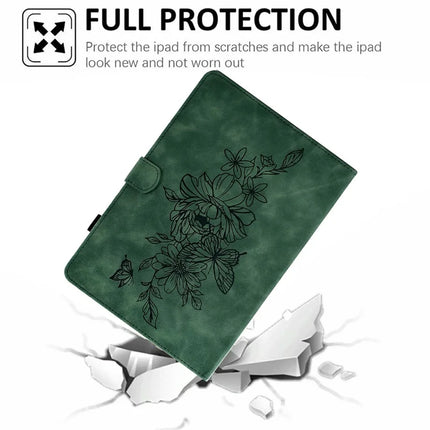 For Amazon Kindle Paperwhite (2024) Case Flower Butterfly Imprinted Card Slots Leather Cover