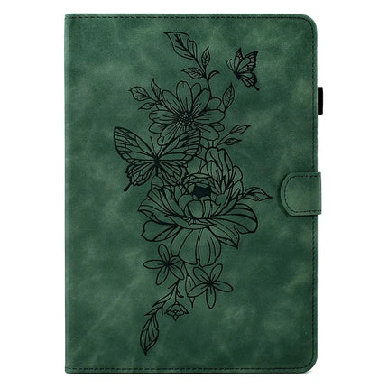 For Amazon Kindle Paperwhite (2024) Case Flower Butterfly Imprinted Card Slots Leather Cover