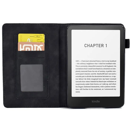 For Amazon Kindle Paperwhite (2024) Case Flower Butterfly Imprinted Card Slots Leather Cover
