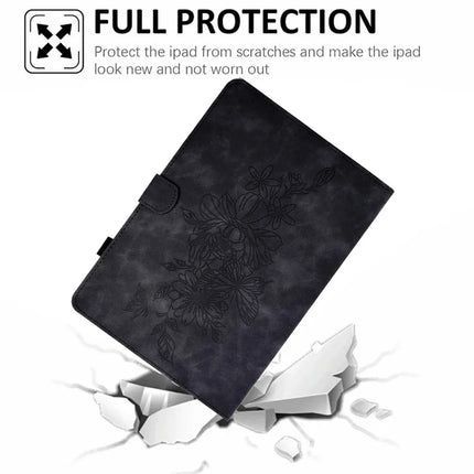 For Amazon Kindle Paperwhite (2024) Case Flower Butterfly Imprinted Card Slots Leather Cover