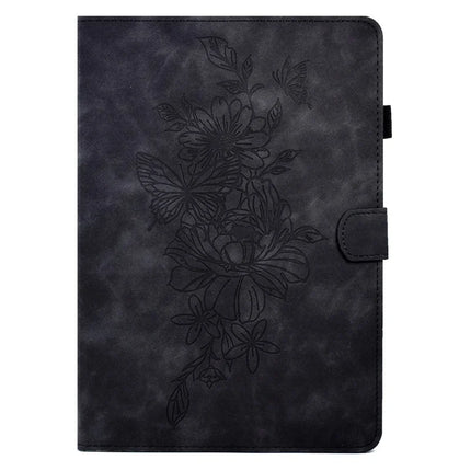 For Amazon Kindle Paperwhite (2024) Case Flower Butterfly Imprinted Card Slots Leather Cover
