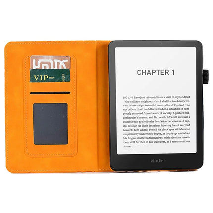 For Amazon Kindle Paperwhite (2024) Leather Case Tree Pattern Card Slots Stand E-Reader Cover