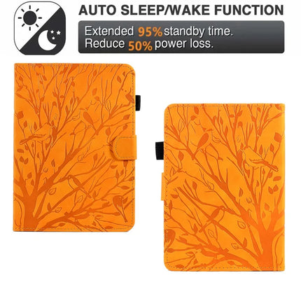 For Amazon Kindle Paperwhite (2024) Leather Case Tree Pattern Card Slots Stand E-Reader Cover