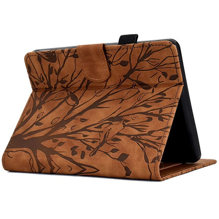 For Amazon Kindle Paperwhite (2024) Leather Case Tree Pattern Card Slots Stand E-Reader Cover