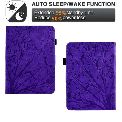 For Amazon Kindle Paperwhite (2024) Leather Case Tree Pattern Card Slots Stand E-Reader Cover