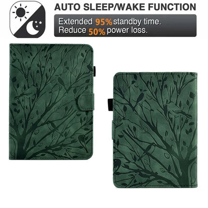 For Amazon Kindle Paperwhite (2024) Leather Case Tree Pattern Card Slots Stand E-Reader Cover