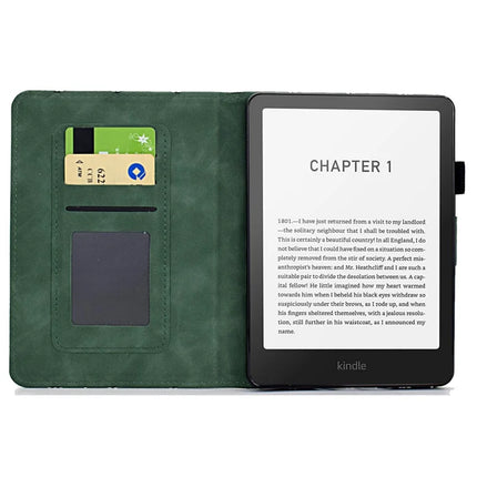 For Amazon Kindle Paperwhite (2024)) Case Card Slots Stand Rhombus Auto Wake / Sleep Leather E-Reader Cover
