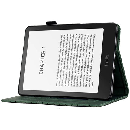 For Amazon Kindle Paperwhite (2024)) Case Card Slots Stand Rhombus Auto Wake / Sleep Leather E-Reader Cover