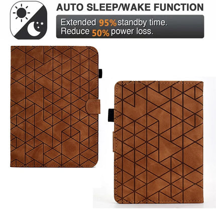 For Amazon Kindle Paperwhite (2024)) Case Card Slots Stand Rhombus Auto Wake / Sleep Leather E-Reader Cover