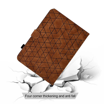 For Amazon Kindle Paperwhite (2024)) Case Card Slots Stand Rhombus Auto Wake / Sleep Leather E-Reader Cover