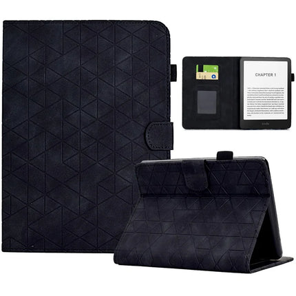 For Amazon Kindle Paperwhite (2024)) Case Card Slots Stand Rhombus Auto Wake / Sleep Leather E-Reader Cover - Black