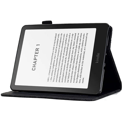 For Amazon Kindle Paperwhite (2024)) Case Card Slots Stand Rhombus Auto Wake / Sleep Leather E-Reader Cover