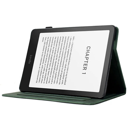 For Amazon Kindle Paperwhite (2024) Case Cats Imprinted PU Leather Card Slots E-Reader Cover