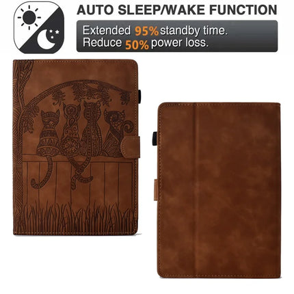 For Amazon Kindle Paperwhite (2024) Case Cats Imprinted PU Leather Card Slots E-Reader Cover