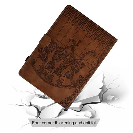 For Amazon Kindle Paperwhite (2024) Case Cats Imprinted PU Leather Card Slots E-Reader Cover