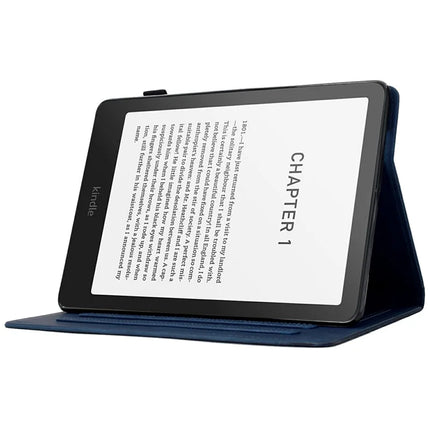 For Amazon Kindle Paperwhite (2024) Case Cats Imprinted PU Leather Card Slots E-Reader Cover