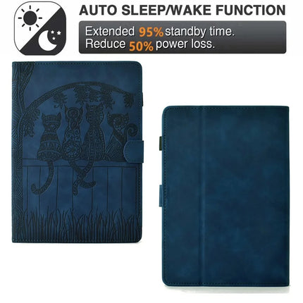 For Amazon Kindle Paperwhite (2024) Case Cats Imprinted PU Leather Card Slots E-Reader Cover
