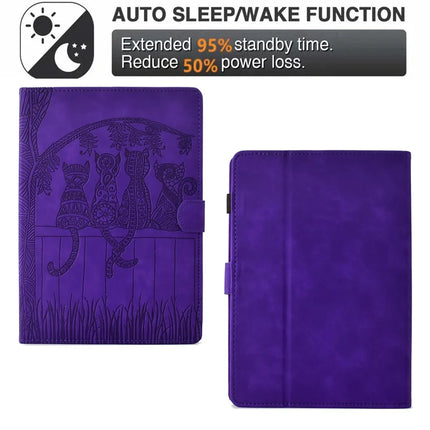 For Amazon Kindle Paperwhite (2024) Case Cats Imprinted PU Leather Card Slots E-Reader Cover