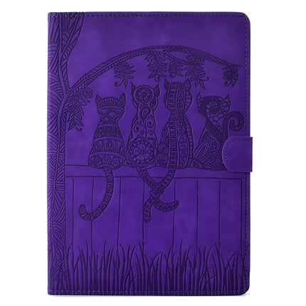 For Amazon Kindle Paperwhite (2024) Case Cats Imprinted PU Leather Card Slots E-Reader Cover