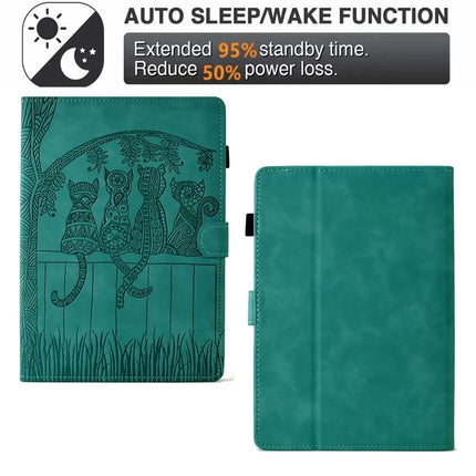For Amazon Kindle Paperwhite (2024) Case Cats Imprinted PU Leather Card Slots E-Reader Cover