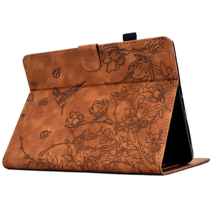 For Amazon Kindle Paperwhite (2024) Case Flower Bird Imprinted Card Holder Leather E-Reader Cover