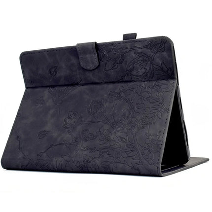 For Amazon Kindle Paperwhite (2024) Case Flower Bird Imprinted Card Holder Leather E-Reader Cover