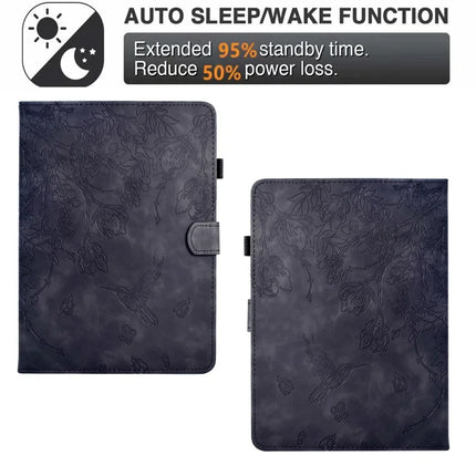 For Amazon Kindle Paperwhite (2024) Case Flower Bird Imprinted Card Holder Leather E-Reader Cover