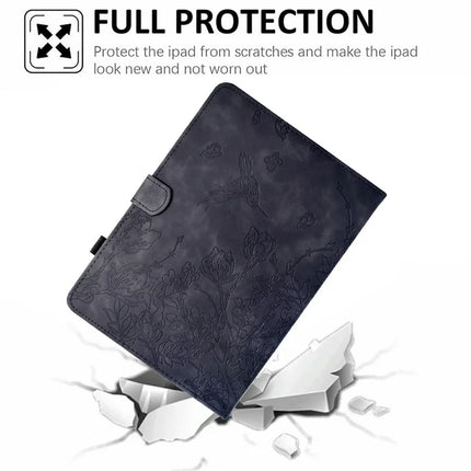 For Amazon Kindle Paperwhite (2024) Case Flower Bird Imprinted Card Holder Leather E-Reader Cover