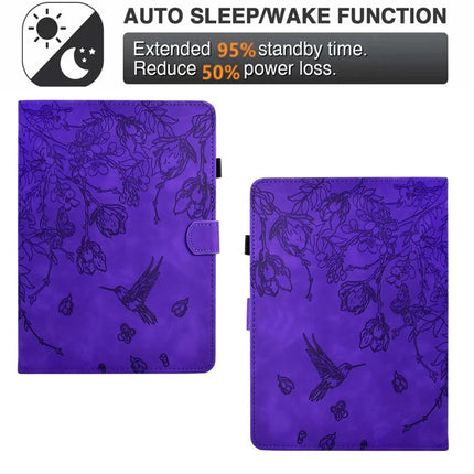 For Amazon Kindle Paperwhite (2024) Case Flower Bird Imprinted Card Holder Leather E-Reader Cover
