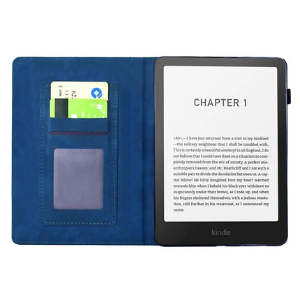 For Amazon Kindle Paperwhite (2024) Case Flower Bird Imprinted Card Holder Leather E-Reader Cover