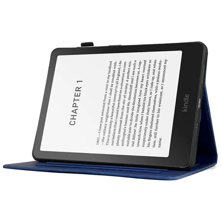 For Amazon Kindle Paperwhite (2024) Case Flower Bird Imprinted Card Holder Leather E-Reader Cover