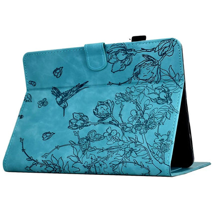 For Amazon Kindle Paperwhite (2024) Case Flower Bird Imprinted Card Holder Leather E-Reader Cover