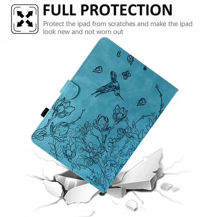 For Amazon Kindle Paperwhite (2024) Case Flower Bird Imprinted Card Holder Leather E-Reader Cover