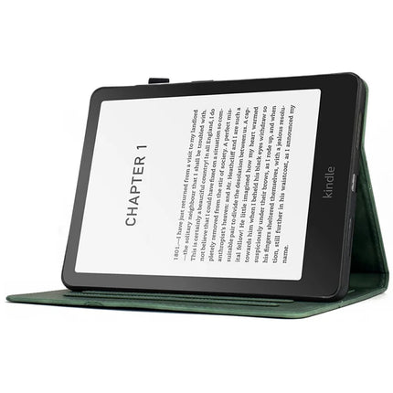 For Amazon Kindle Paperwhite (2024) Case Flower Bird Imprinted Card Holder Leather E-Reader Cover