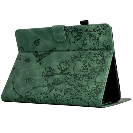 For Amazon Kindle Paperwhite (2024) Case Flower Bird Imprinted Card Holder Leather E-Reader Cover