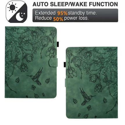 For Amazon Kindle Paperwhite (2024) Case Flower Bird Imprinted Card Holder Leather E-Reader Cover