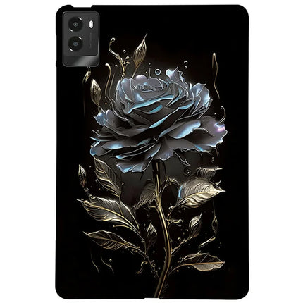 For Lenovo Legion Y700 (2025) TPU Case Pattern Printing Slim Tablet Protective Cover - Black Rose