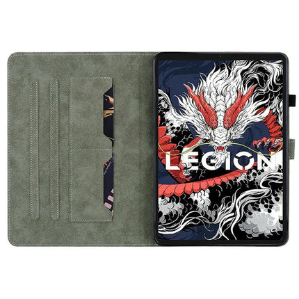 For Lenovo Legion Y700 (2025) Cases Tiger Imprint Anti-Scratch PU Leather Tablet Cover