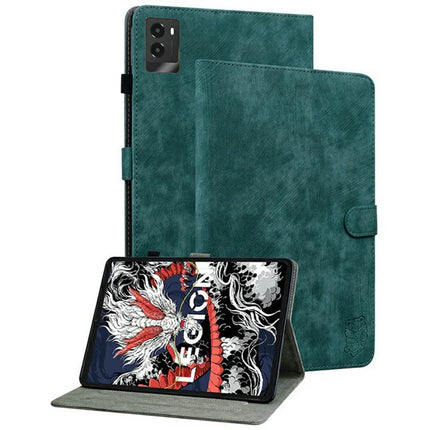 For Lenovo Legion Y700 (2025) Cases Tiger Imprint Anti-Scratch PU Leather Tablet Cover - Green