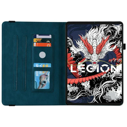 For Lenovo Legion Y700 (2025) Case Butterfly Flower Imprint PU Leather Tablet Cover with Card Slots