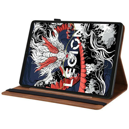 For Lenovo Legion Y700 (2025) Case Butterfly Flower Imprint PU Leather Tablet Cover with Card Slots
