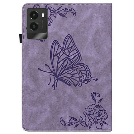 For Lenovo Legion Y700 (2025) Case Butterfly Flower Imprint PU Leather Tablet Cover with Card Slots