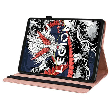 For Lenovo Legion Y700 (2025) Case Butterfly Flower Imprint PU Leather Tablet Cover with Card Slots