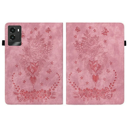 For Lenovo Legion Y700 (2025) Case Card Holder Anti-Scratch Leather Cover Rose Flower Imprint