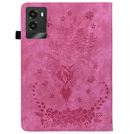 For Lenovo Legion Y700 (2025) Case Card Holder Anti-Scratch Leather Cover Rose Flower Imprint