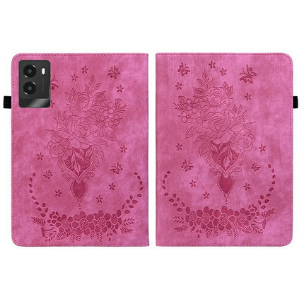 For Lenovo Legion Y700 (2025) Case Card Holder Anti-Scratch Leather Cover Rose Flower Imprint