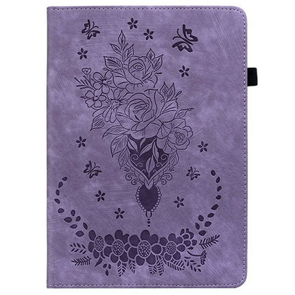 For Lenovo Legion Y700 (2025) Case Card Holder Anti-Scratch Leather Cover Rose Flower Imprint