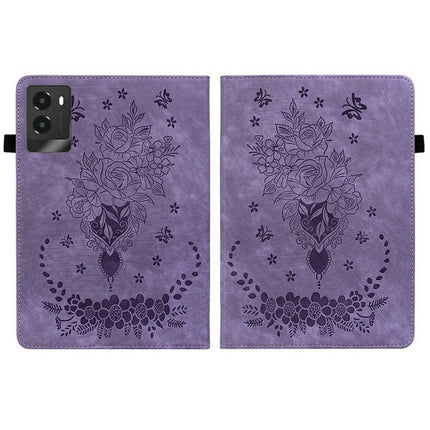 For Lenovo Legion Y700 (2025) Case Card Holder Anti-Scratch Leather Cover Rose Flower Imprint